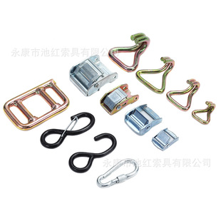 Heat treatment insurance S lock hook metal double row single row hook strong thickened 5 tons iron hook steel hook binding belt