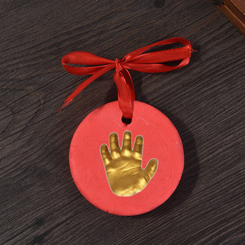 Red (2 packs of inkpad + bracket + gold paint + brush + mold box + letter mold + ribbon)