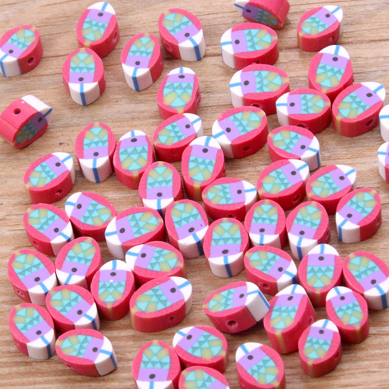 27 color mezclado suave cerámica Punch pieza animal fruta amor perlas DIY niños collar pulsera