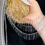 保色批花手作头饰金属链