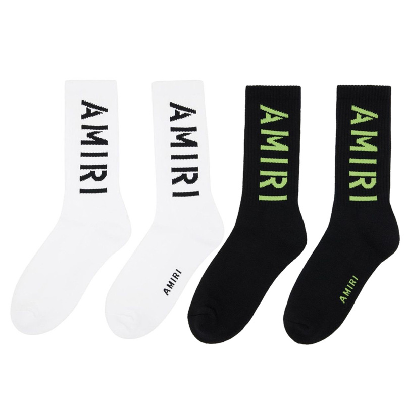 Spider Angel Socks Trendy Brand AMIRI Letters towel Street Casual Personality Skateboard Trendy Vintage Mid-tube Socks