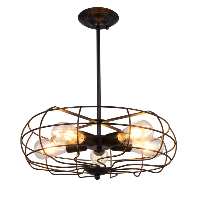 Country retro creative antique coffee ceiling light for living room…