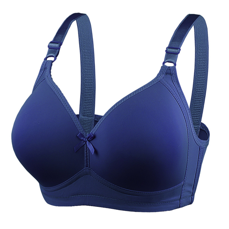 Cross-Border Plus-Size Bra with Push-Up and Anti-Sagging Features, Full Cup, Thin Molded Cup, Minimizer Bra for Large Busts, Sexy Bra for Middle-Aged Women