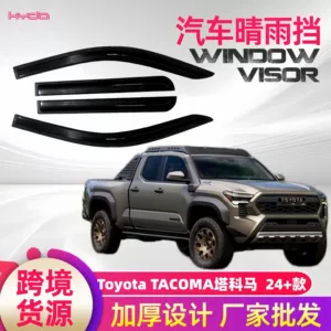 Toyota Tacoma 24+ modelləri üçün avtomobil yağış qoruyucuları, pəncərə modifikasiya aksesuarları
