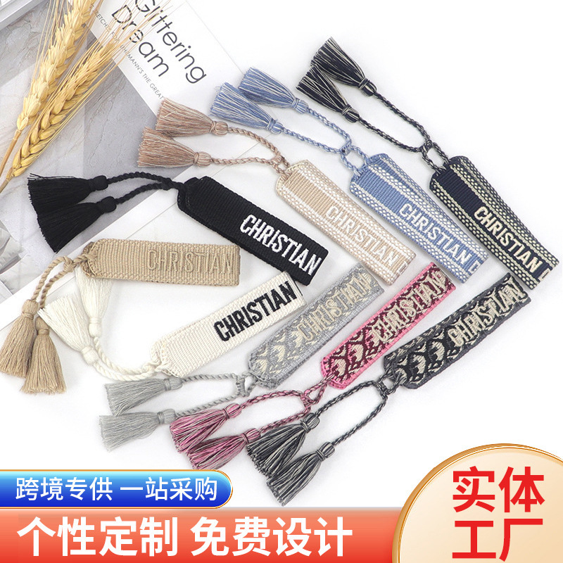 1Cross-Border Amazon Temu Letter Friendship Bracelet Handmade Embroidered Woven Bracelet Tassel Export Jewelry