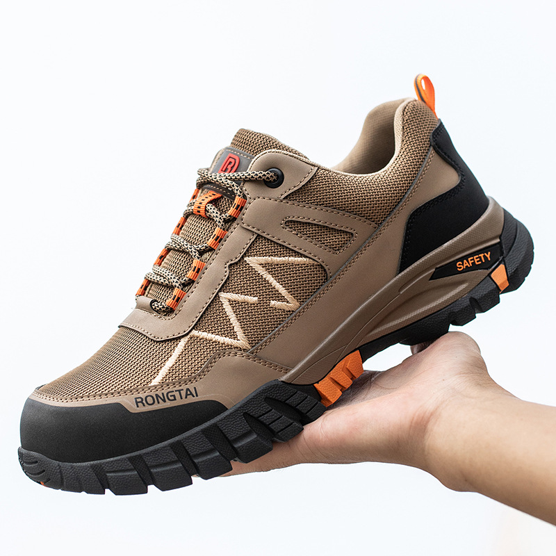 四季防砸防刺穿劳保鞋 钢包头低帮透气工作防护鞋 safety shoes