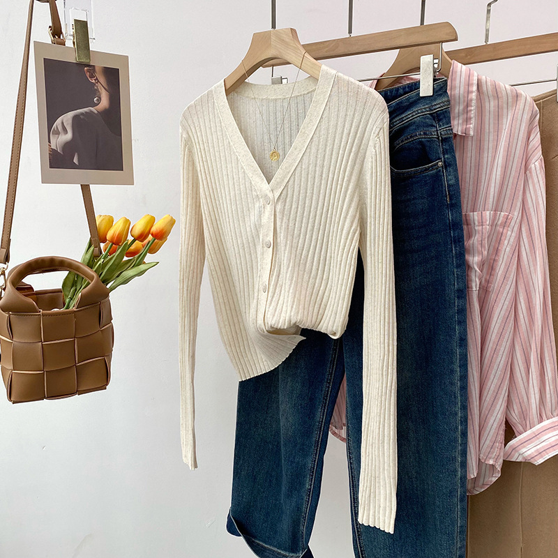 Free Shipping for Seasons, Non-Returnable, Refreshing Linen Thin Knitted Sunscreen Cardigan V Neck Pit Strip Long Sleeve Outer Wear 92322 Free Shipping for Seasons, Non-Returnable, Refreshing Linen Thin Knitted Sunscreen Cardigan V Neck Pit Strip Long Sleeve Outer Wear 92322