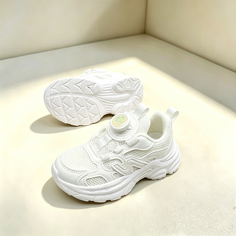 Zapatos de correr para niños, zapatos blancos transpirables, 27 - 31 yardas, zapatos deportivos de otoño para niños y niñas