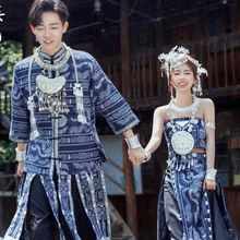 新情侣装蜡染少数民族服饰苗疆艺术旅拍摄影民族风舞蹈演出服夏季