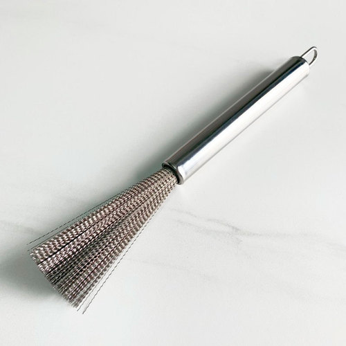 304 stainless steel pot brush household easy to clean no dirt long handle brush canteen cleaning kitchenware pot brush wholesale