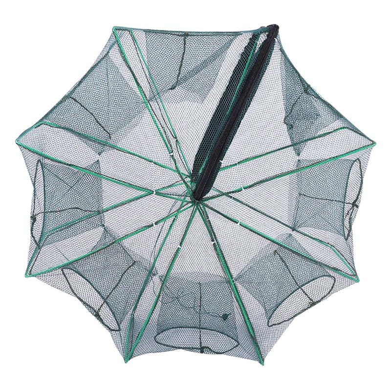 Fuente fabricante Polígono red de pesca automática móvil Net 6 agujeros 8 agujero automático Camarón red Camarón jaulas de pesca red fábrica