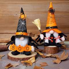 国境を越えた新製品ハロウィンクモ顔のない人形ノーム装飾装飾品かわいいルドルフ グロッグ人形卸売