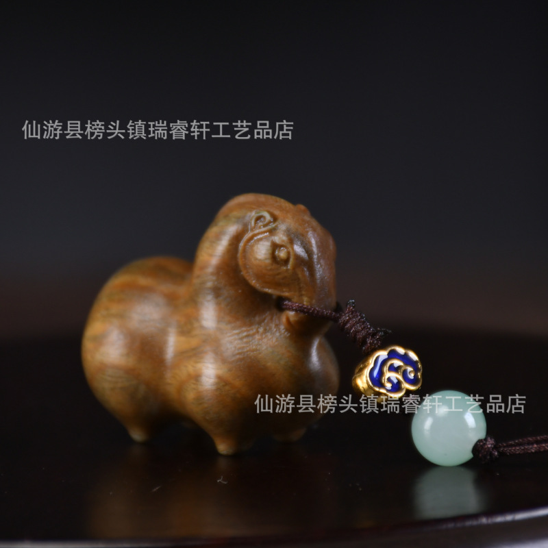 檀木创意可爱挂饰绿檀萌趣小老虎手机链女生包包动物小挂件饰品挂|undefined