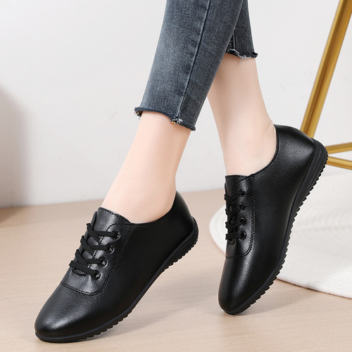 Stall Direct Sales Spring New Strap Women's Shoes Korean Style Casual Basic Single Shoes White Shoes