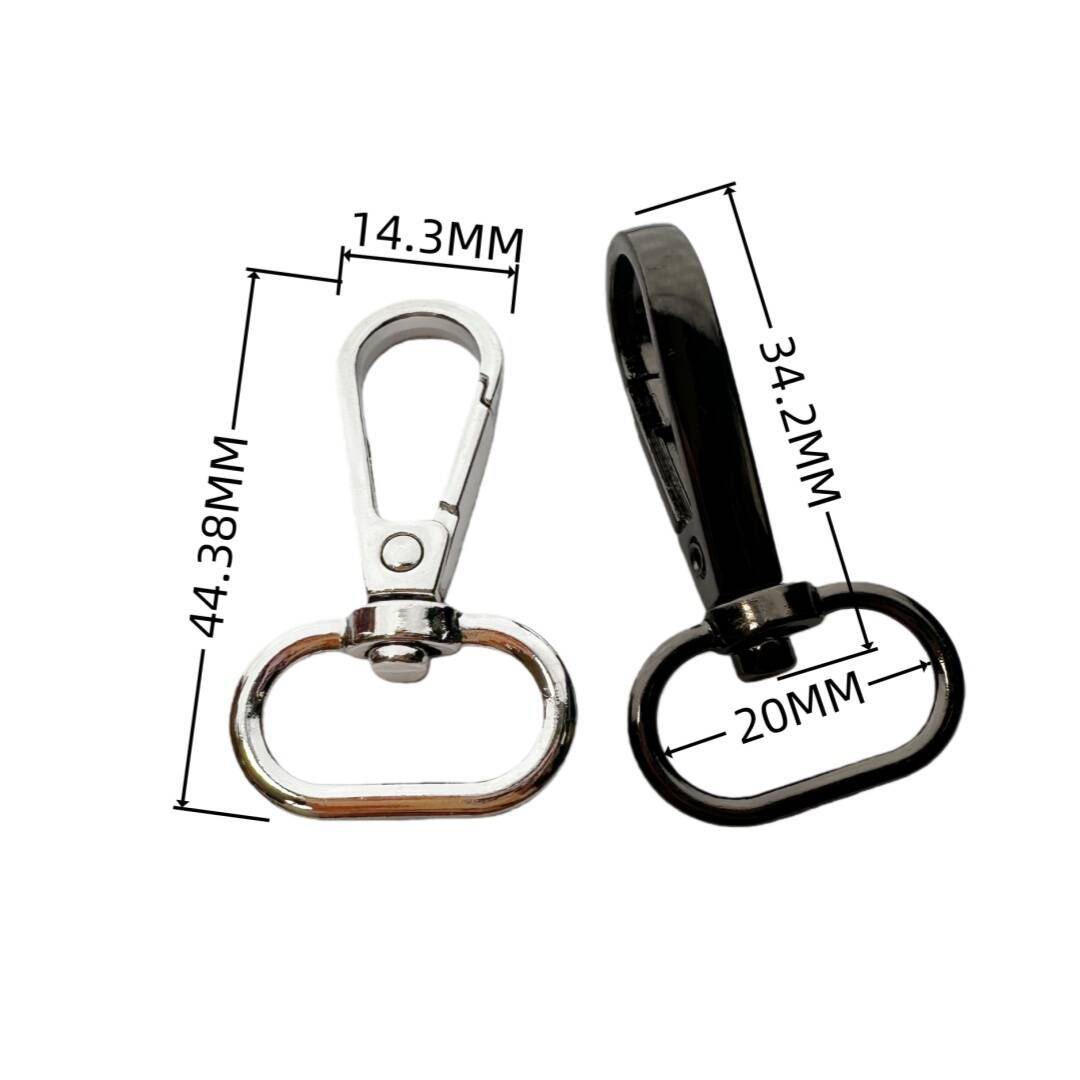 批发箱包6分旦尾中号板扣狗扣五金锌合金钩扣金属挂钩手袋配件