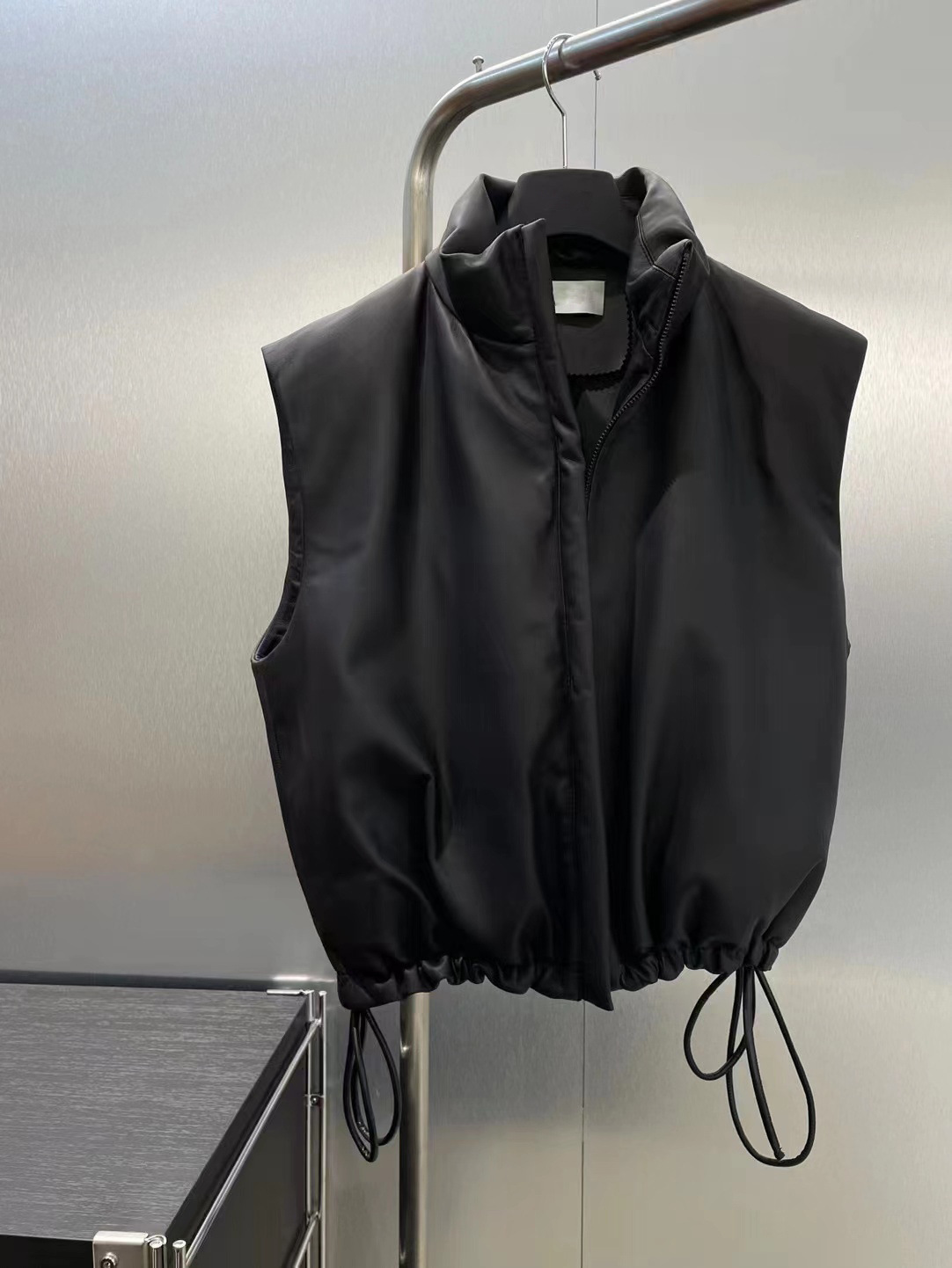 Genuine Leather Clothing Autumn And Winter Sheepskin High Collar Sleeveless White Goose Down Short Lace Down Vest