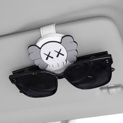 Car Glasses Clip, Car Glasses Case, Sun Visor Storage Gadget, Sunglasses Clip, Multifunctional Card Holder, In-Car Glasses Holder