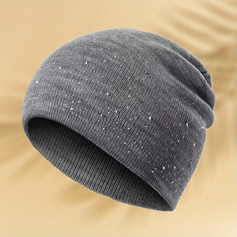1pc Women'S Acrylic Beanie Hat with Rhinestone Accents跨境|undefined