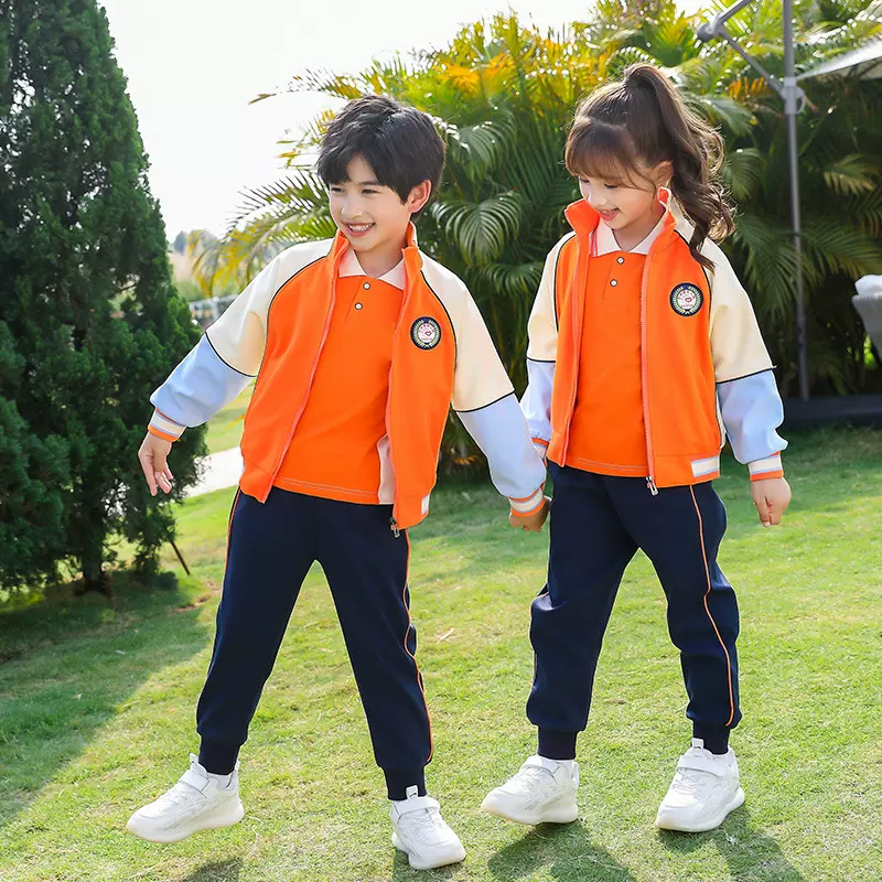 儿童校服春秋款套装幼儿园园服学院英伦风班服中小学生四件套校服