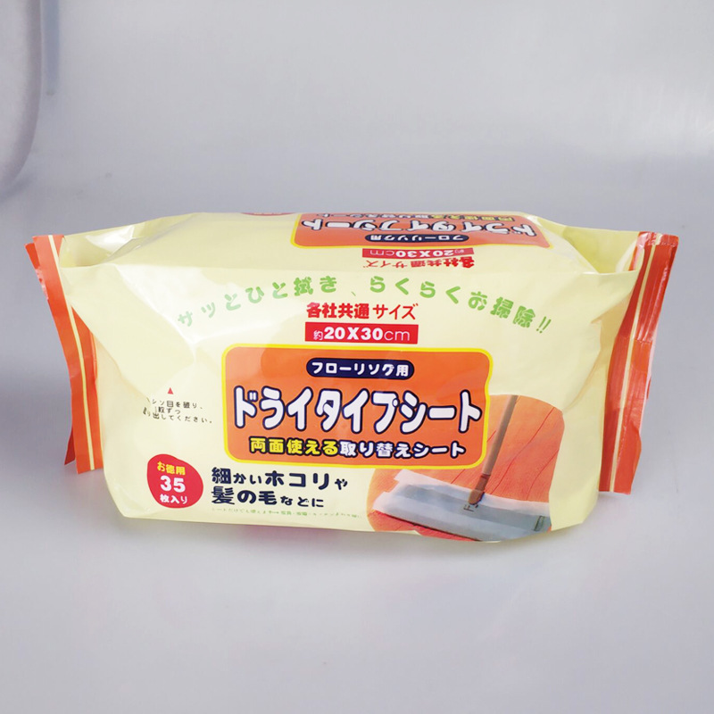 35片袋装 静电拖把除尘纸平板拖把替换布无纺布干巾 厂家批发