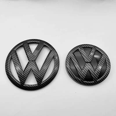 Suitable for Volkswagen 14-17 Golf Car logo - golf7-front-and-rear-marks-carbon-fiber-pattern-replacement-model
