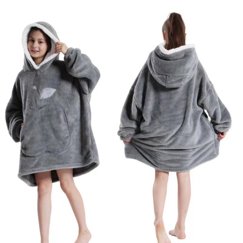 新しい子供の純色のリンゴの怠け者の服の防寒服の頭の上着と帽子のじゅうたんの室外の防寒はじゅうたんを着ることができます。|undefined