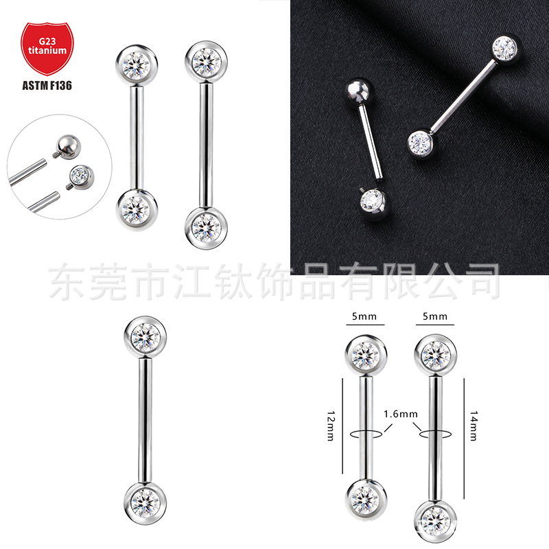 Labret stud lip piercing jewelry styling detail