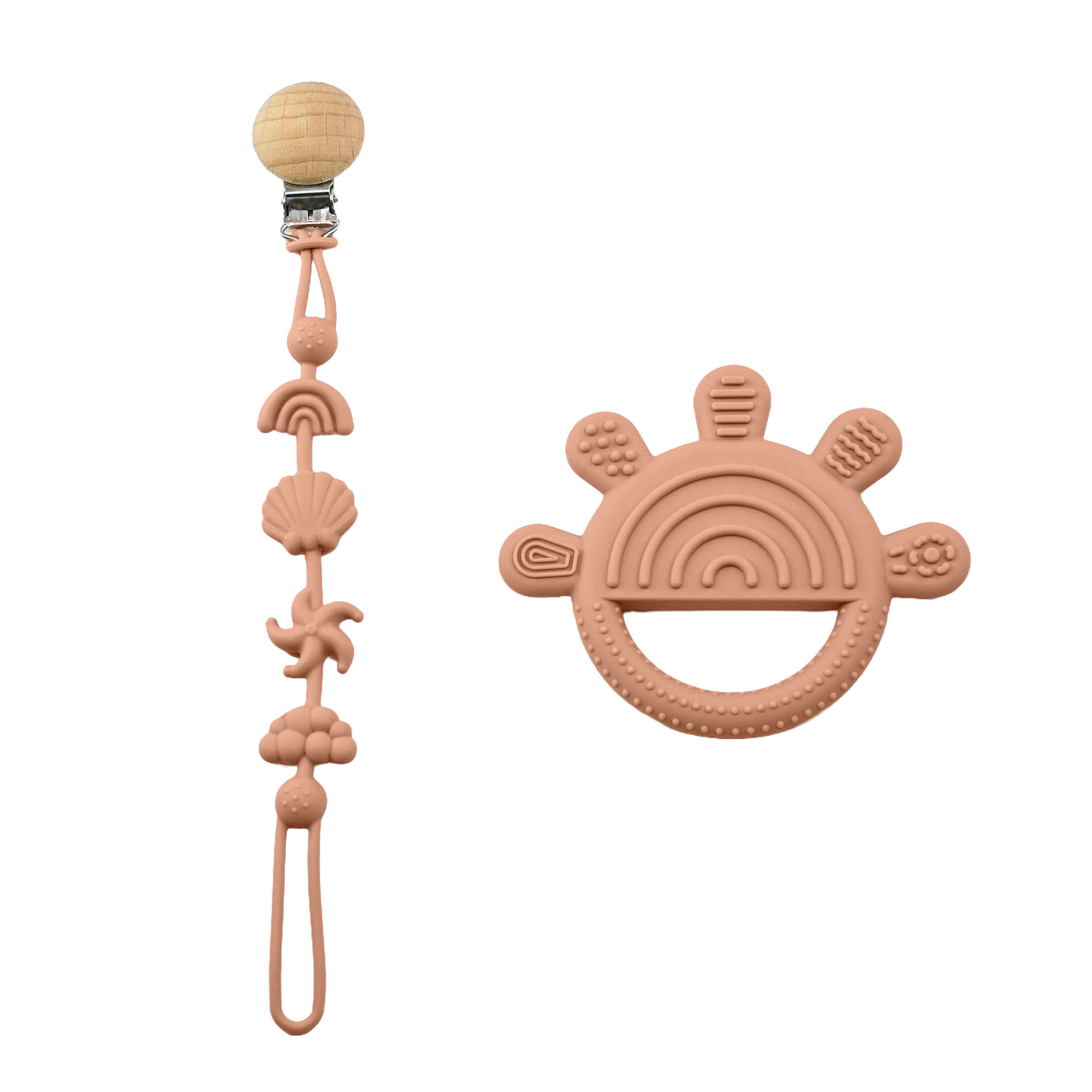 Nuevo juguete de dibujos animados para bebés, mordida y mordida, patrón de cinco dedos, mordedor calmante, mordedor para bebés de grado alimenticio