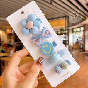 Red de Internet para niños horquilla tocado 2025 nueva niña horquilla niña linda bebé flequillo clip de cabello roto