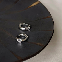 几何微镶锆石耳扣女轻奢时尚气质简约耳环个性通勤耳饰秋冬新款潮