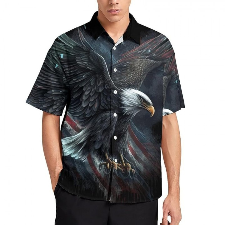 European and American Summer 2026 New Hawaiian Beach Resort Style Shirt 3D Digital Print Street Casual Short Sleeve