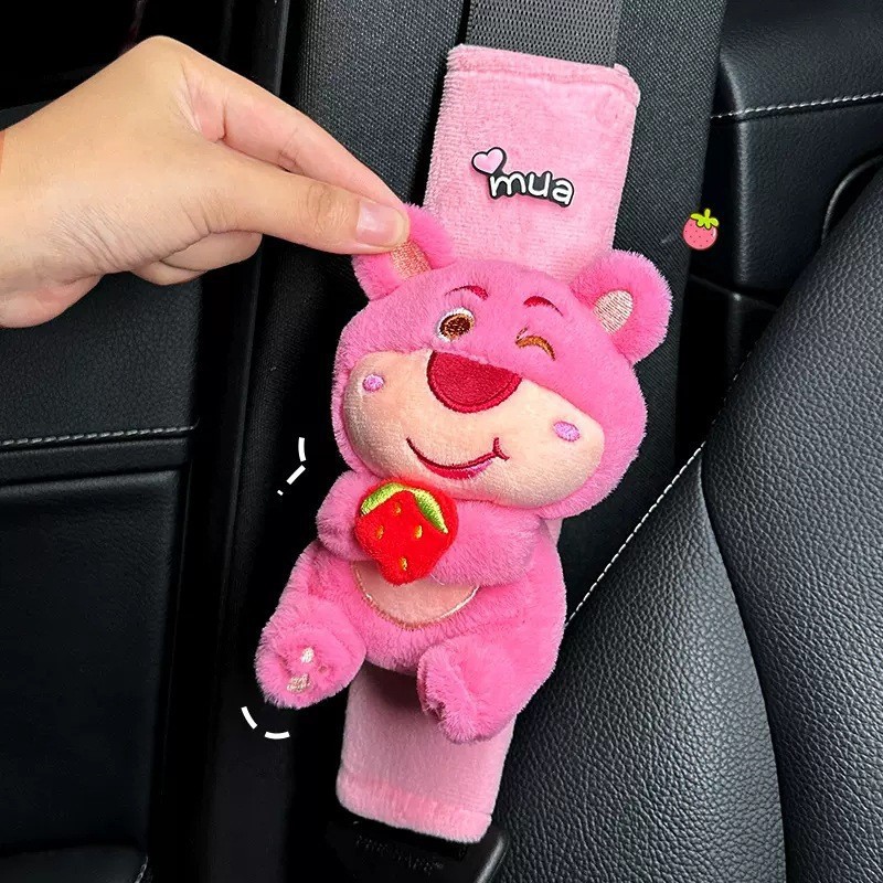 Protector de Hombro de Peluche para Cinturón de Auto de Terciopelo de Cristal, Anti-estrangulamiento, para Automóvil