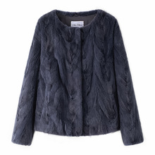 2024冬新款海宁高端皮草水貂皮毛一体拼貂貂皮大衣外套女年轻款