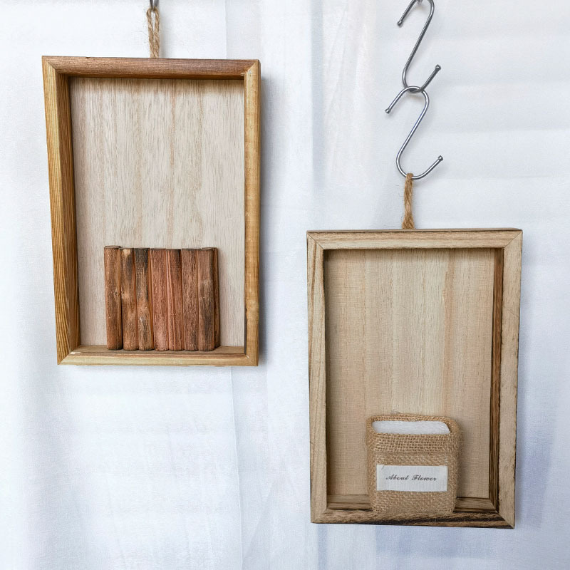Marcos de madera nórdicos colgantes de pared creativos colgantes de pared de madera hechos a mano decoración de la pared de la sala de estar balcón pared de fondo