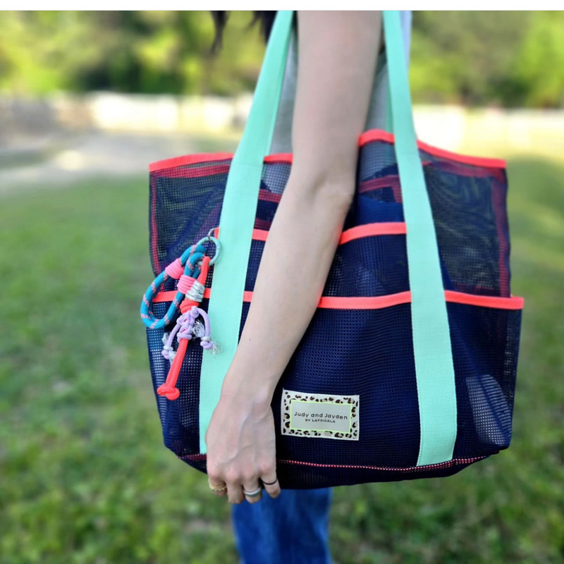 Korean Style Large Capacity Colored Beach Multi-function Large Capacity Storage Bag Waterproof Mesh Dopamine Swimming Yoga Bag