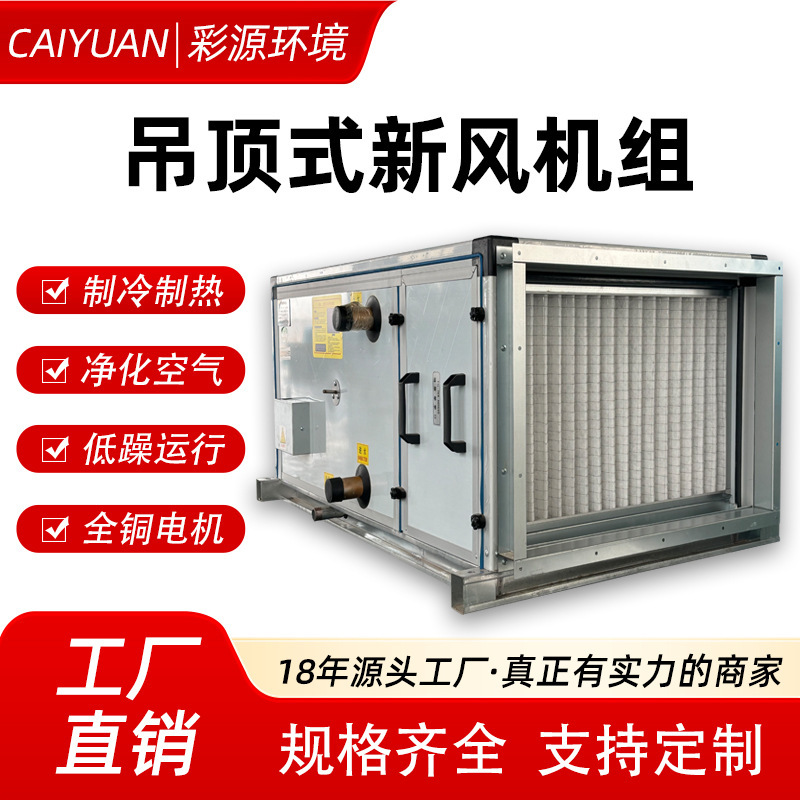 Ceiling-Type Fresh Air Fan Set Commercial Workshop Office Air Processing Direct Leavening Purification Constant Temperature Fresh Air Fan Set Ceiling-Type Fresh Air Fan Set Commercial Workshop Office Air Processing Direct Leavening Purification Constant Temperature Fresh Air Fan Set