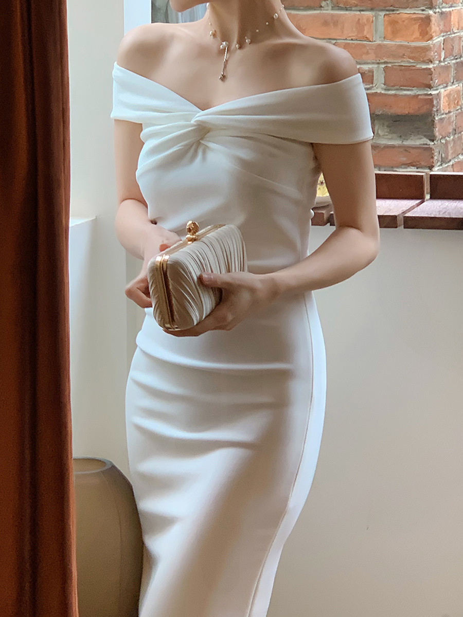 White evening dress