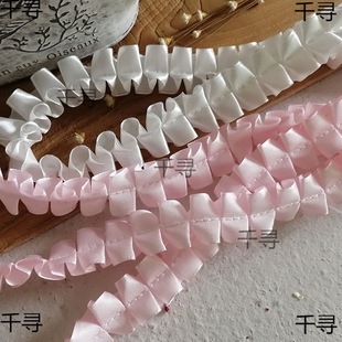 White Pink Ribbon Pleated Lace Princess Dress Dress Wedding Dress Shoes Collar Lace Accessories