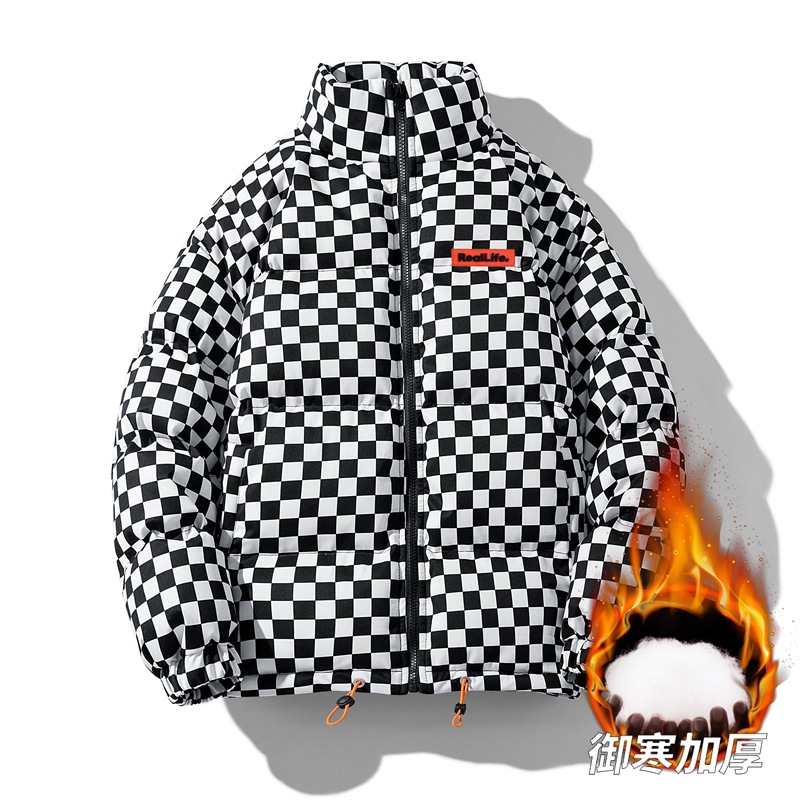 NASA Joint-nombre abajo abrigo de algodón acolchado hombres falso de dos piezas encapuchadas marca de moda engrosada ropa de algodón caliente pareja abrigo ropa de invierno de las mujeres