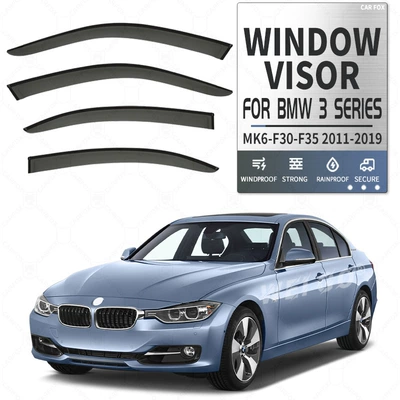 Rain shield — E90 F30 Window visor - standard-packing-without-logo-bmw-3-series-i-axle-mk6-f30-2011-2019-plexiglass-no-bright-strip-window-rain-cover