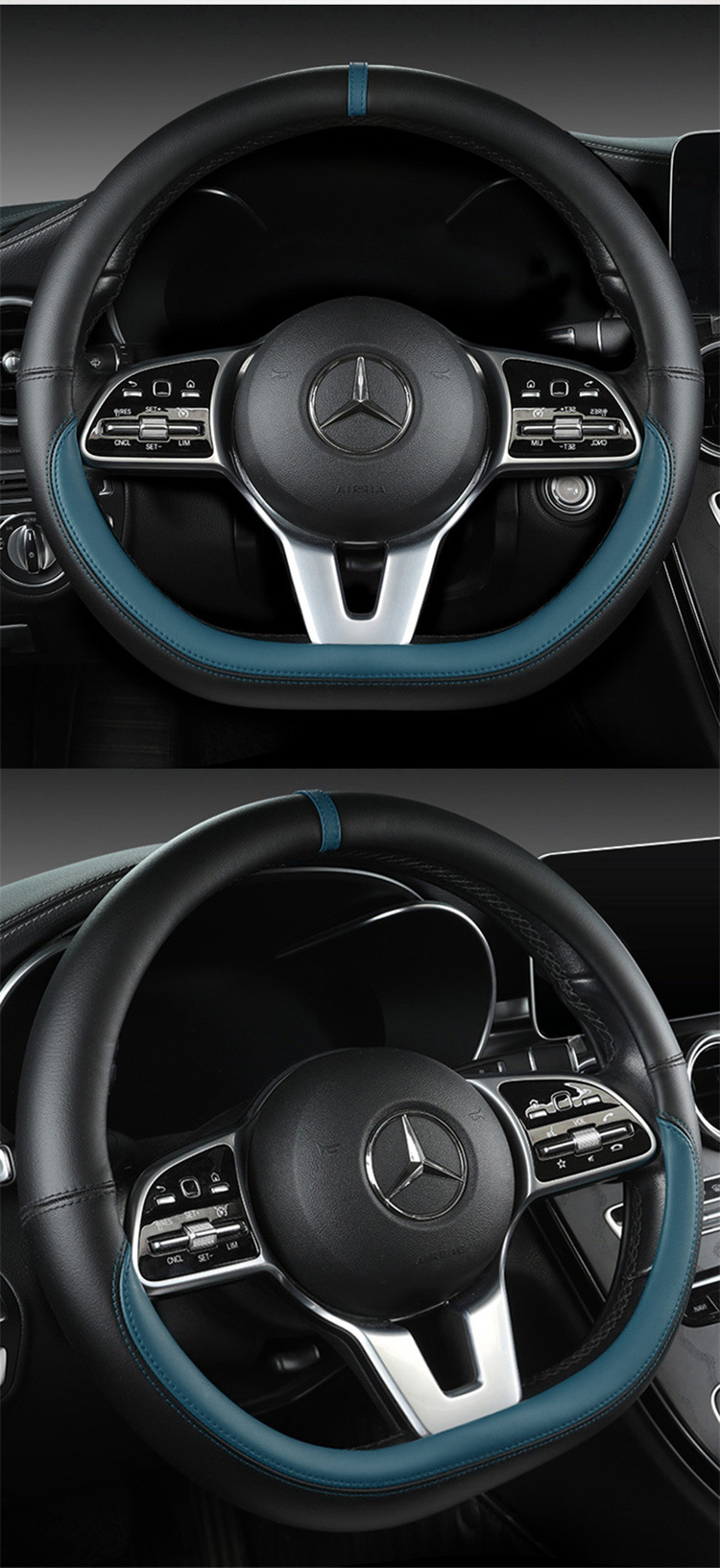 2022 new full Napa black plus color D steering wheel cover