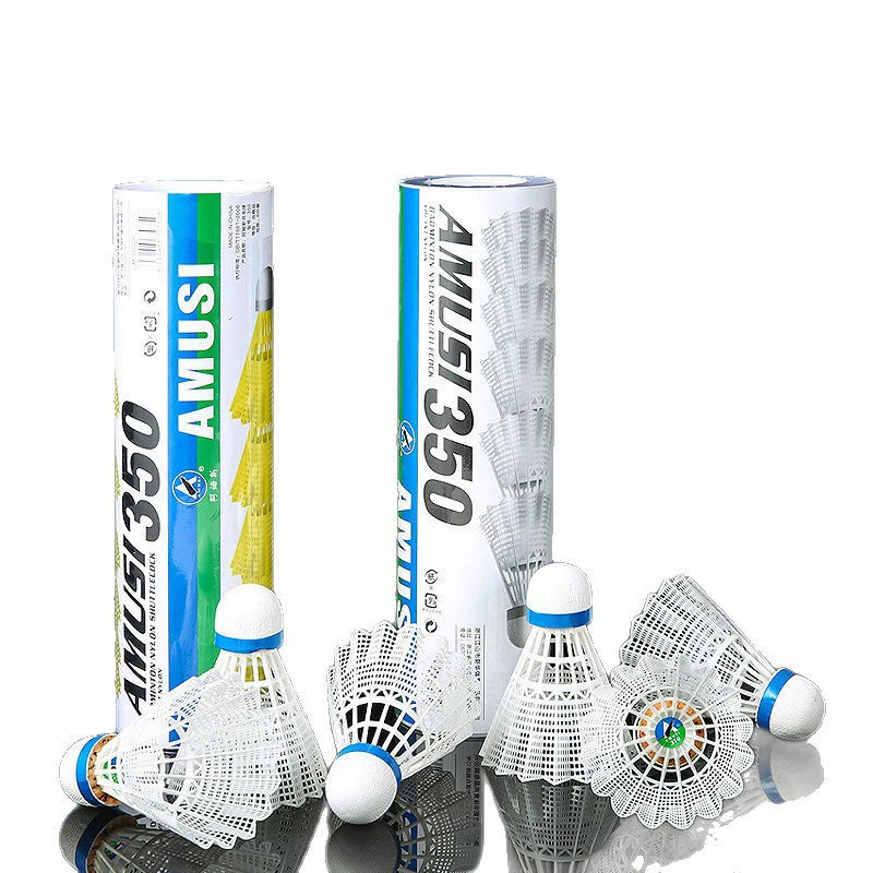 Factory direct sale Am Nylon badminton shuttlecocks, 6-pack, plastic durable king, training windproof 3-piece set