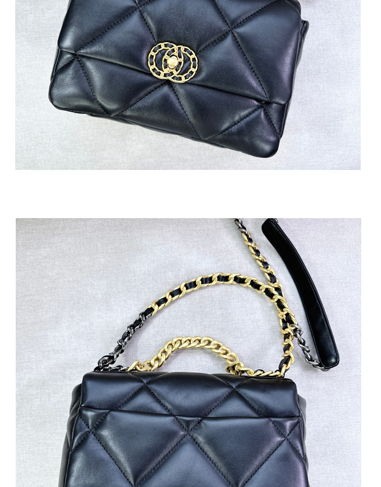 Damen Umhängetasche Aus Echtem Lammleder Mit Rautensteppung Kette_voghion.com