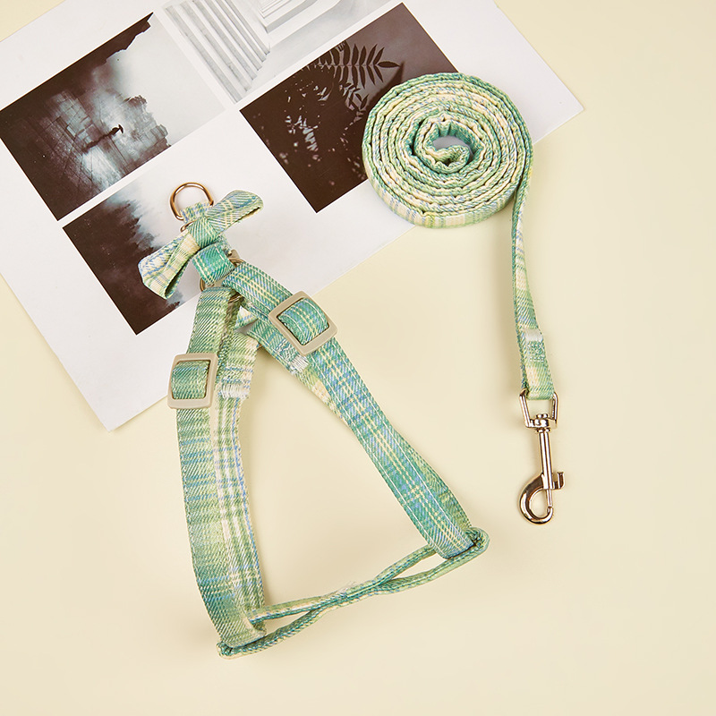 Correa de perro correa de pecho chaleco Cadena de perro pequeño Teddy Corgi perro caminando cuerda de perro ajustable