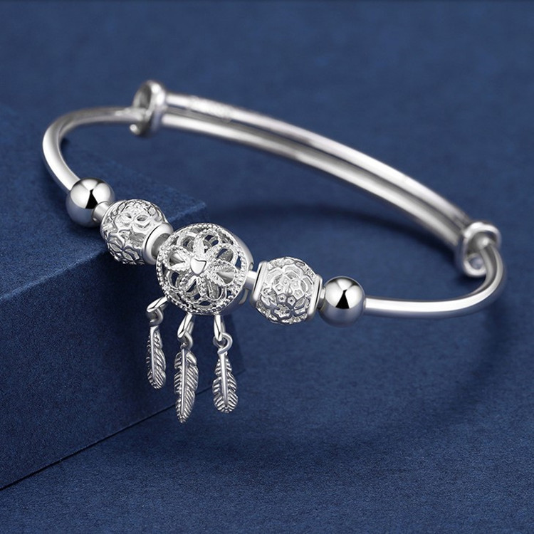 Dream Catcher Bracelet Women's Retro Transfer Beads Temperament Bracelet Push-Pull Adjustable Bracelet for Girlfriend and Mother Gift Dream Catcher Bracelet Women's Retro Transfer Beads Temperament Bracelet Push-Pull Adjustable Bracelet for Girlfriend and Mother Gift