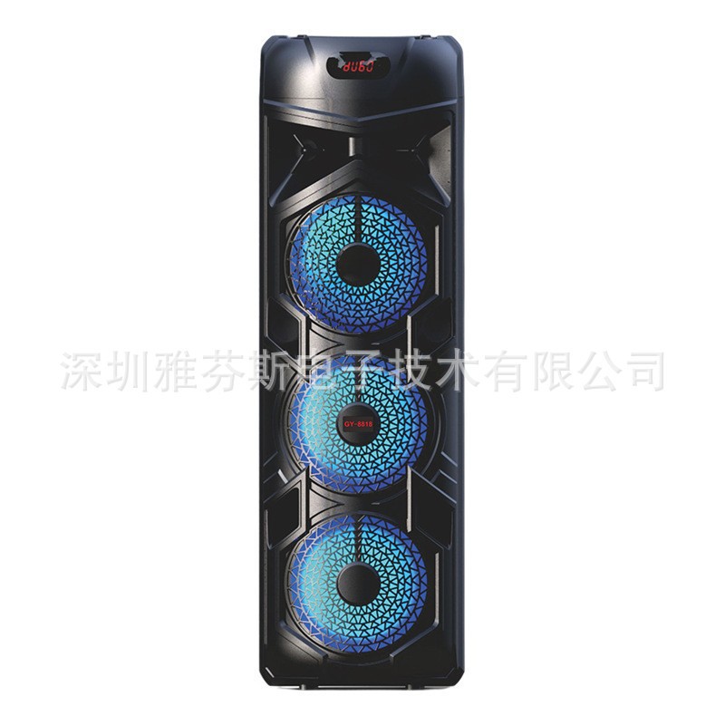 GY-8818户外便携三8寸无线蓝牙音箱无线咪广场舞大功率TTD出口