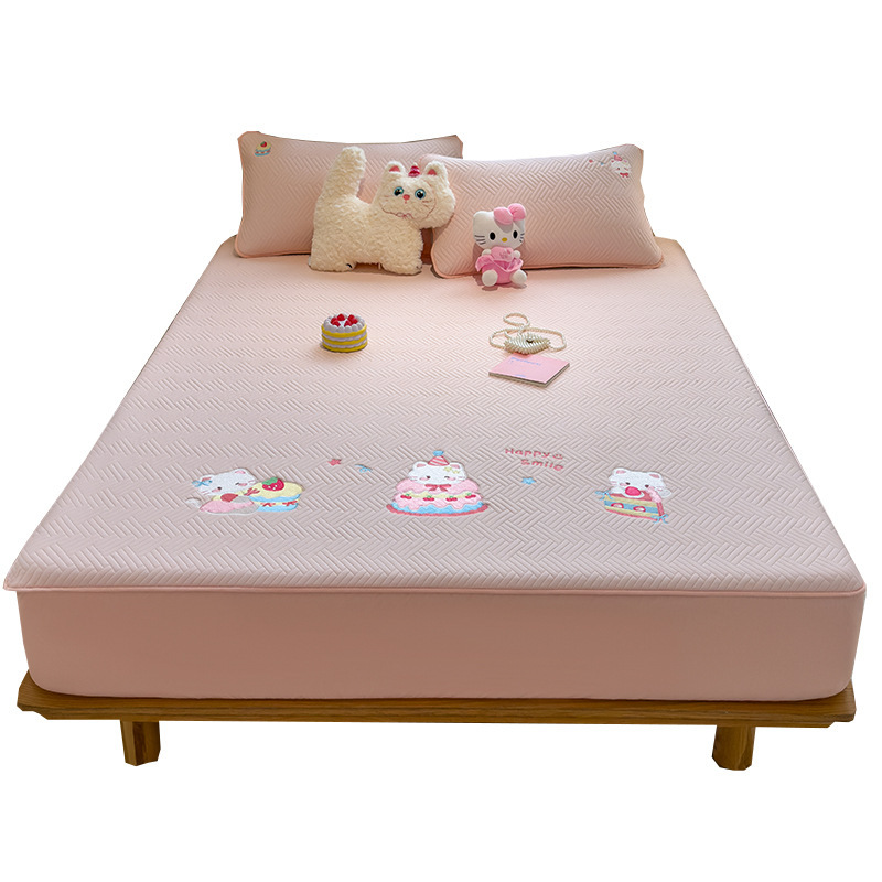 Cama de algodón grueso cubierta de protección de colchón Simmons una sola pieza nueva cubierta de cama a prueba de polvo cubierta de cama antideslizante integral