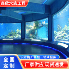 透明亚克力鱼缸生态海洋馆工程水族箱全新料制造厂家供应制作设计
