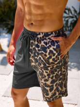 P 36711 Leopard ice silk loose men's boxers ���Ʊ�˿������ʿ