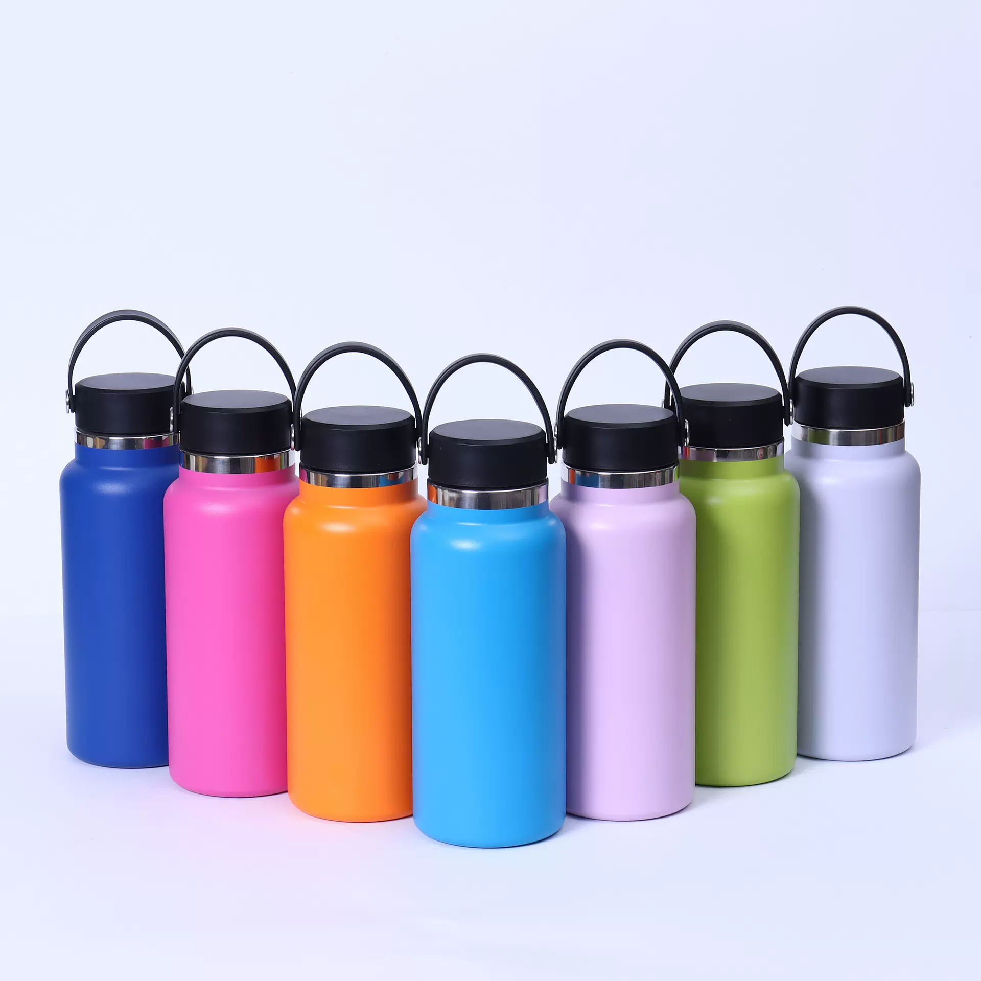 跨境不锈钢太空壶渐变色大容量保温杯便携户外运动水壶批发